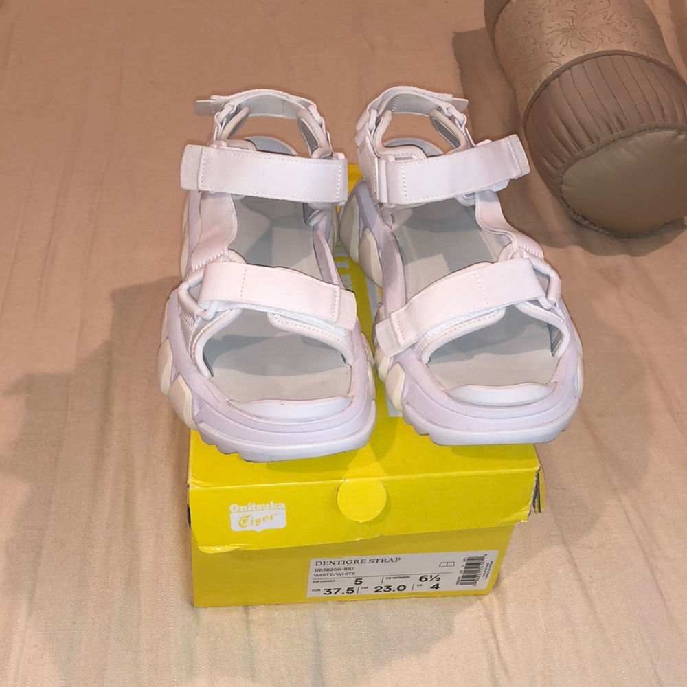 Onitsuka Tiger by Asics White Platform Strap Sandals